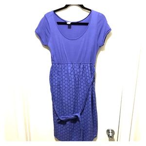 Motherhood Maternity Periwinkle Eyelet Dress Sm